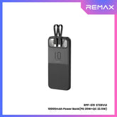 REMAX RPP-619 Stervui Series 10000mAh PD+QC Fast Charging Power Bank(PD 20W+QC 22.5W) - Black